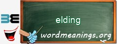 WordMeaning blackboard for elding